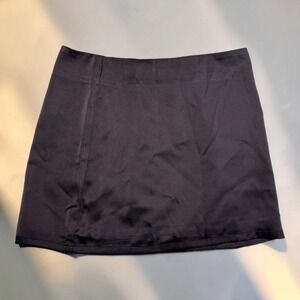 Commense Mini Skirt Black Size Medium Minimalist Chic Sleek Aesthetic